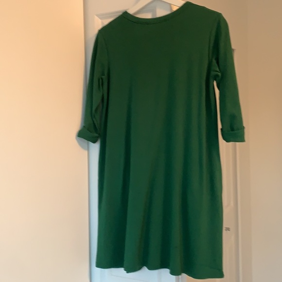 Green 3/4 sleeve pocket dress - Picture 5 of 5
